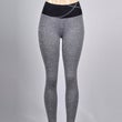 Solid Color Full-Length Yoga Pants with Contrasting Waistband