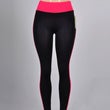 Solid Color Yoga Pants with Leg Stripe